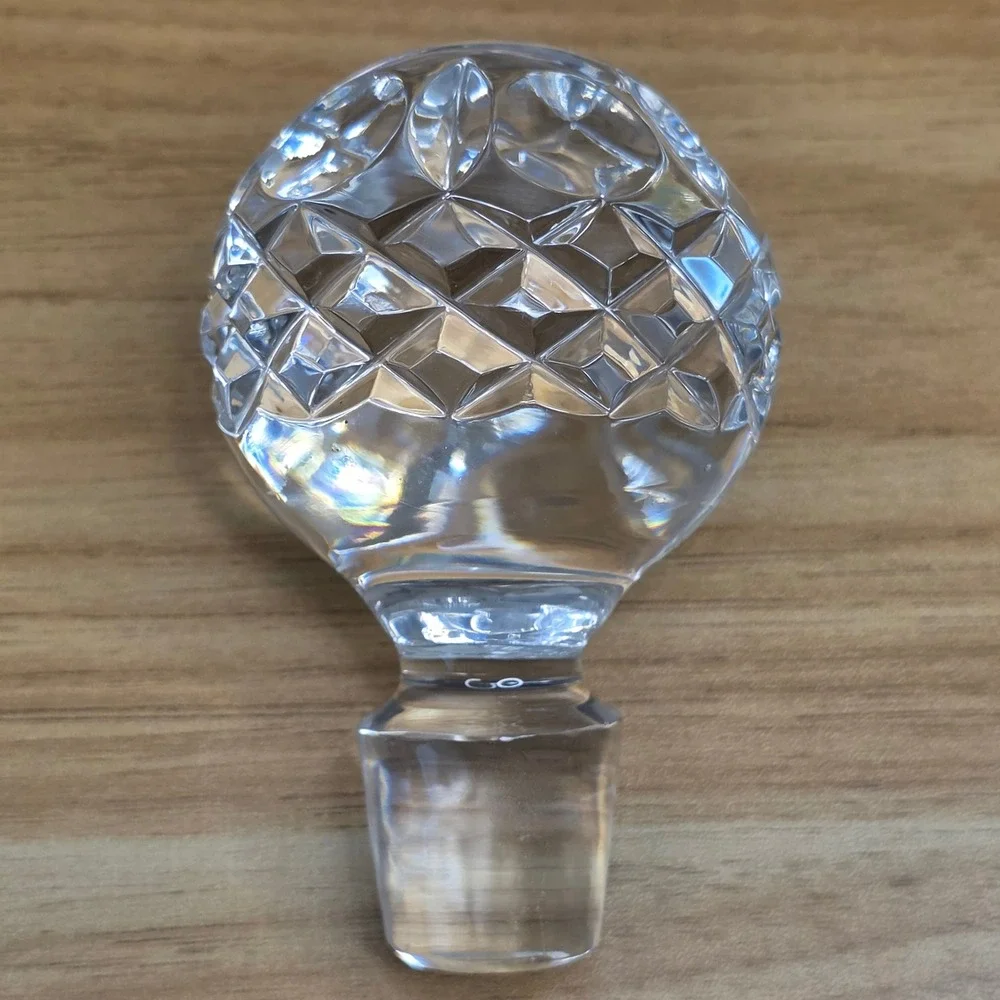Vintage Rogaska Gallia Hand Blown Crystal Ships Decanter & Stopper 10 1/2